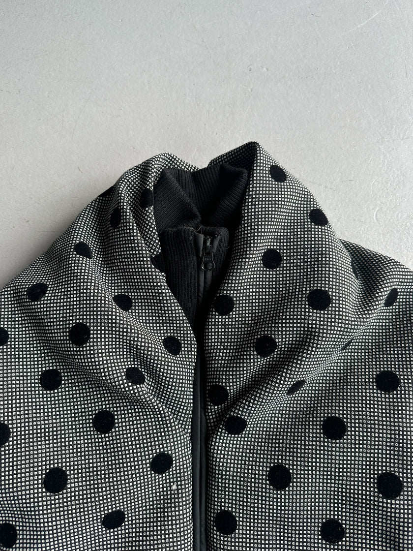 ANTONIO MARRAS - early 2000s PADDED JACKET WITH FLOCKED DOT DETAILING