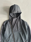 DIESEL - 2000s HOODED SWEATER WITH DIAGONAL ZIP CLOSURE