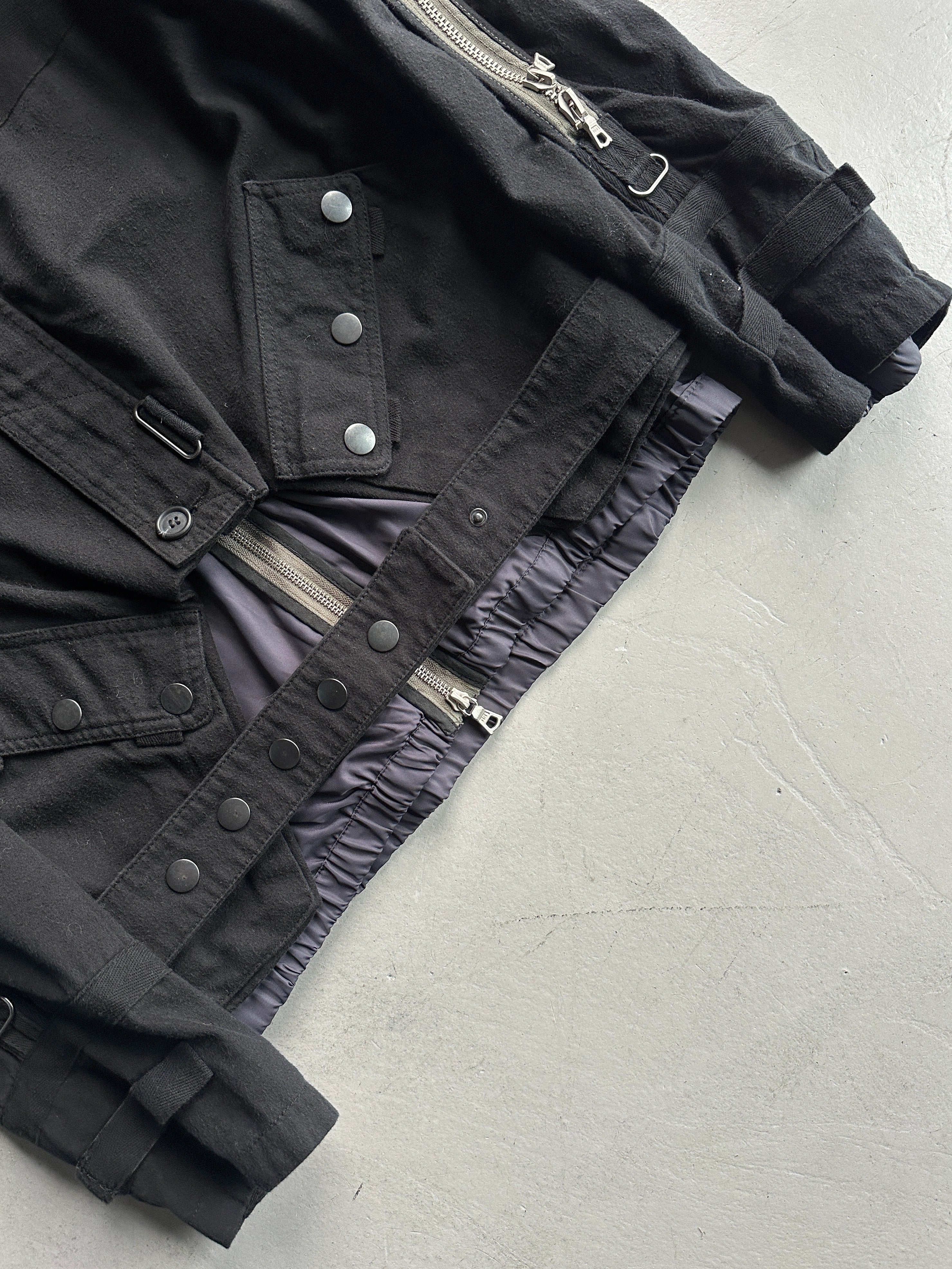 DRIES VAN NOTEN - F/W 2014 LAYERED JACKET WITH ZIP RUNNING FROM SLEEVE TO BACK