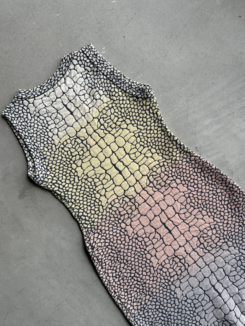 MISSONI -  2000s TURTLE PRINT SLEEVELESS DRESS