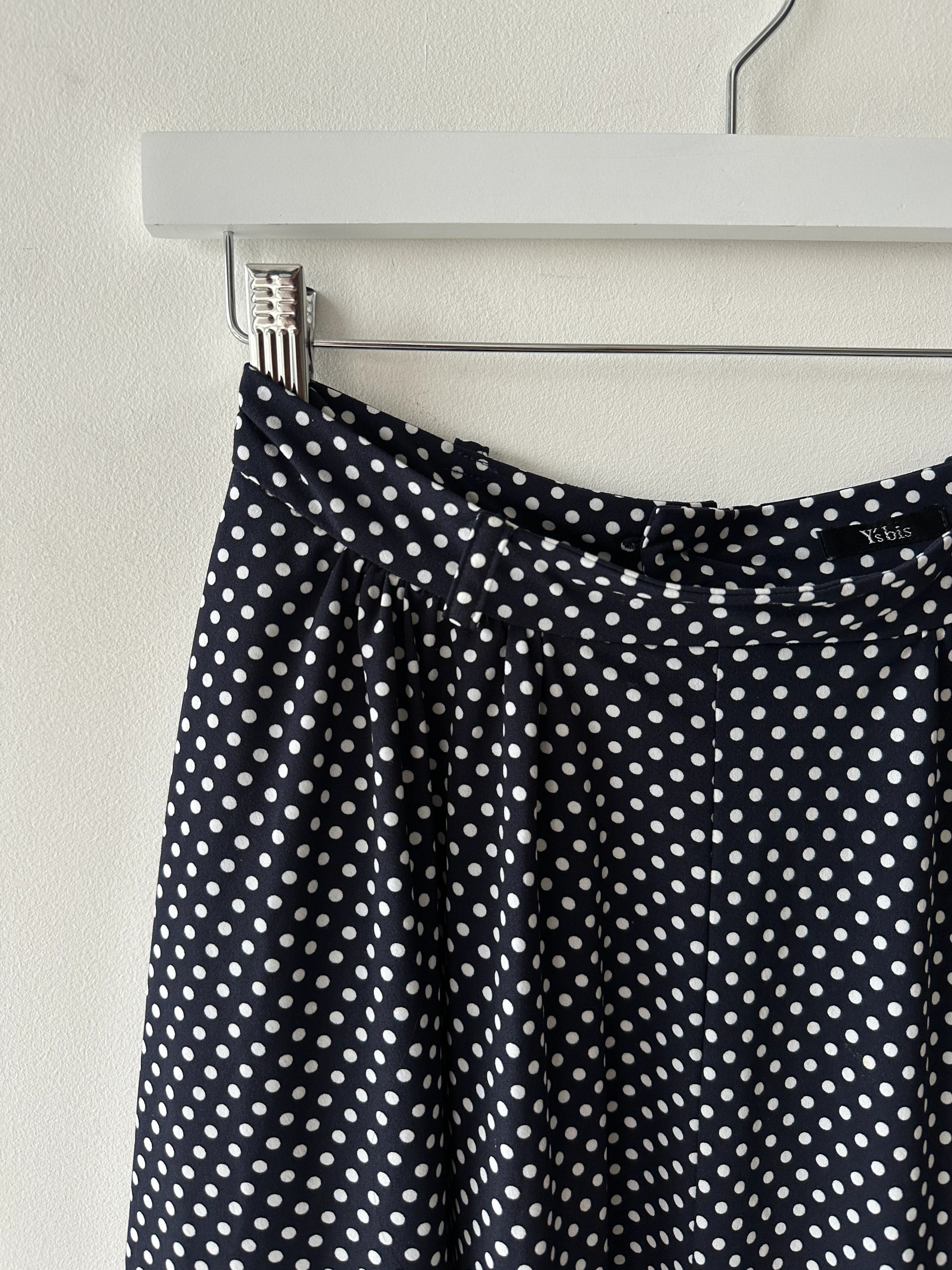 YOHJI YAMAMOTO -  S/S 1996 POLKA DOT FLARED MIDI SKIRT