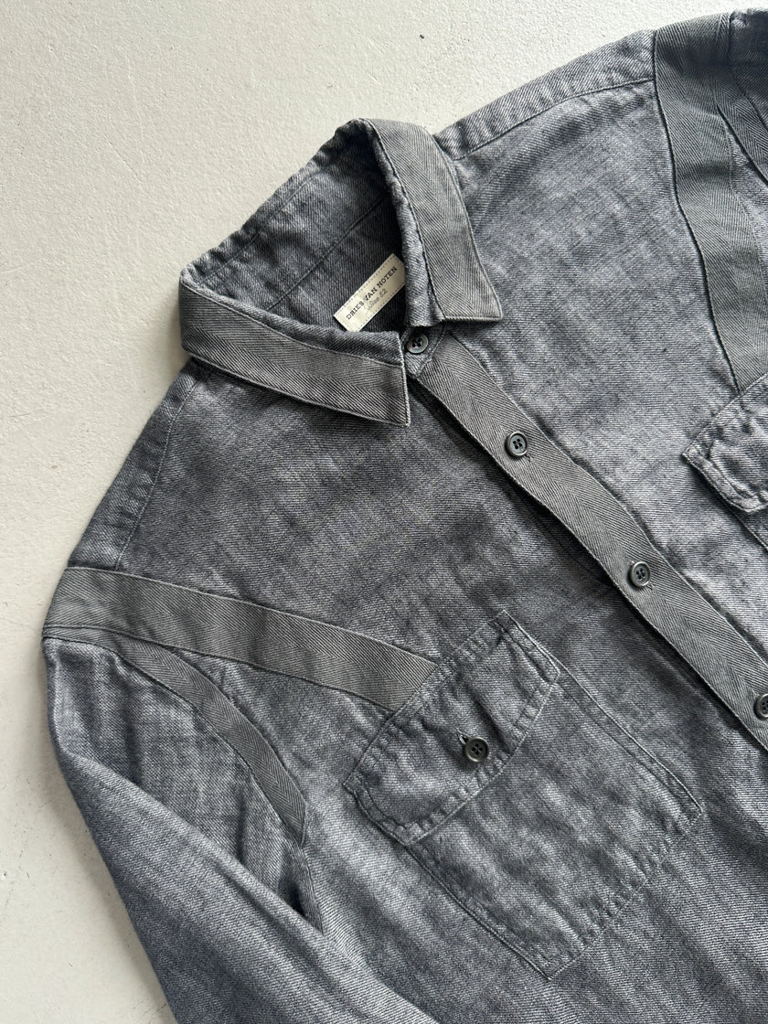 DRIES VAN NOTEN - 2000S BONDAGE LINEN SHIRT