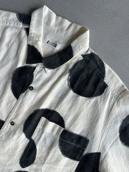 ISSEY MIYAKE IS - 1980s CROP FIT LINEN SHIRT