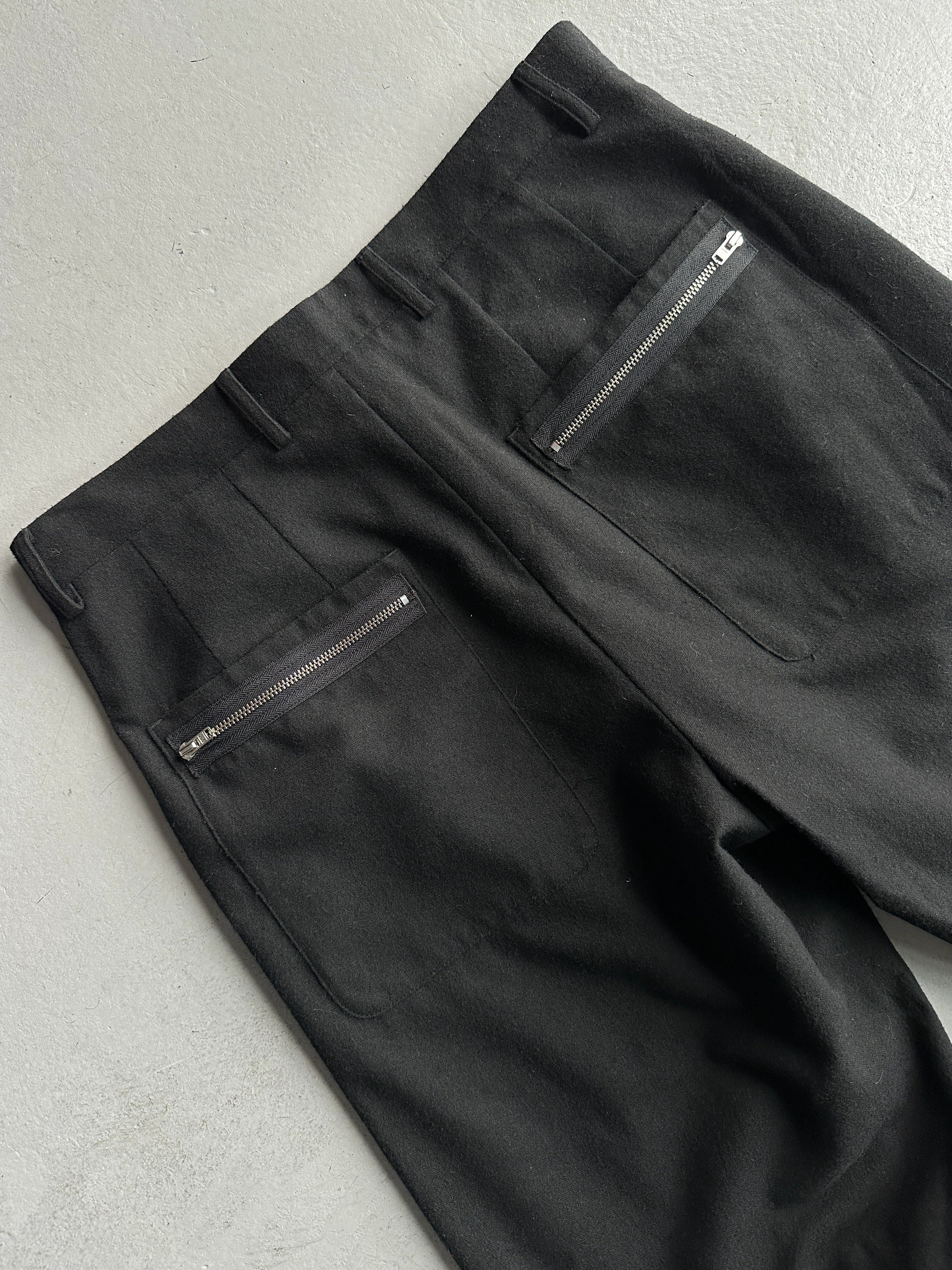 DANIELE ALESSANDRINI - early 2000s LAYERED BERMUDA CROPPED TROUSERS