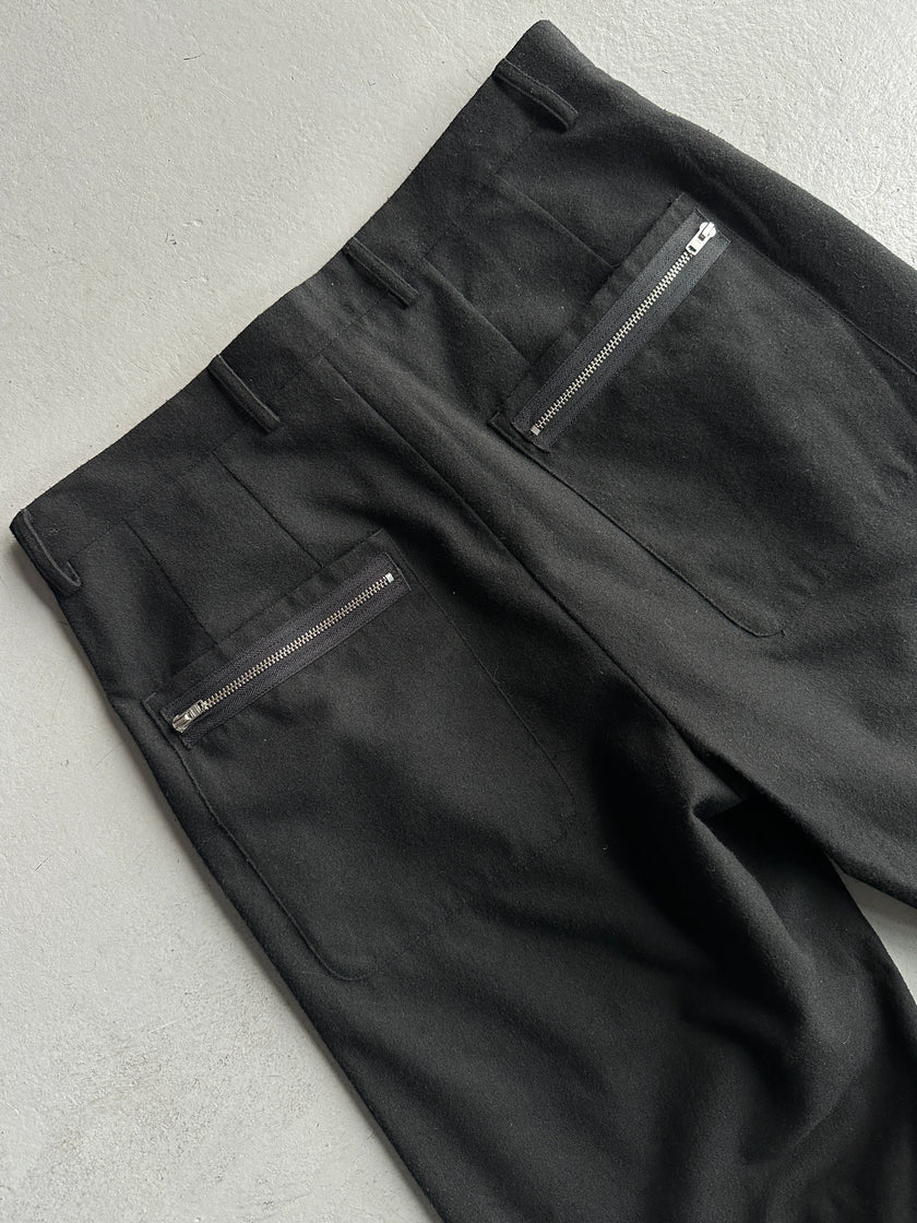 DANIELE ALESSANDRINI - early 2000s LAYERED BERMUDA CROPPED TROUSERS