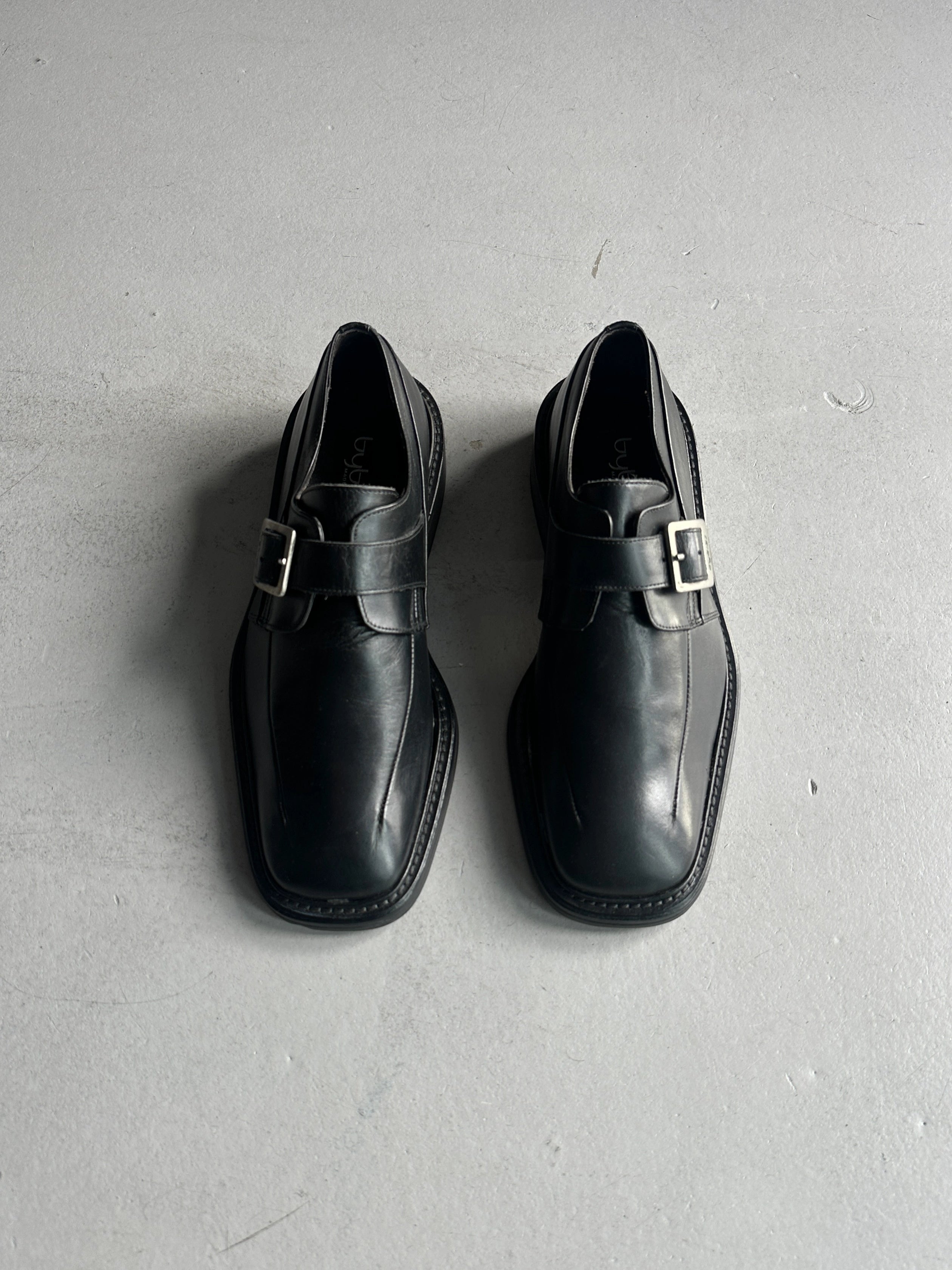 BYBLOS - 1980s MONK LEATHER SHOES