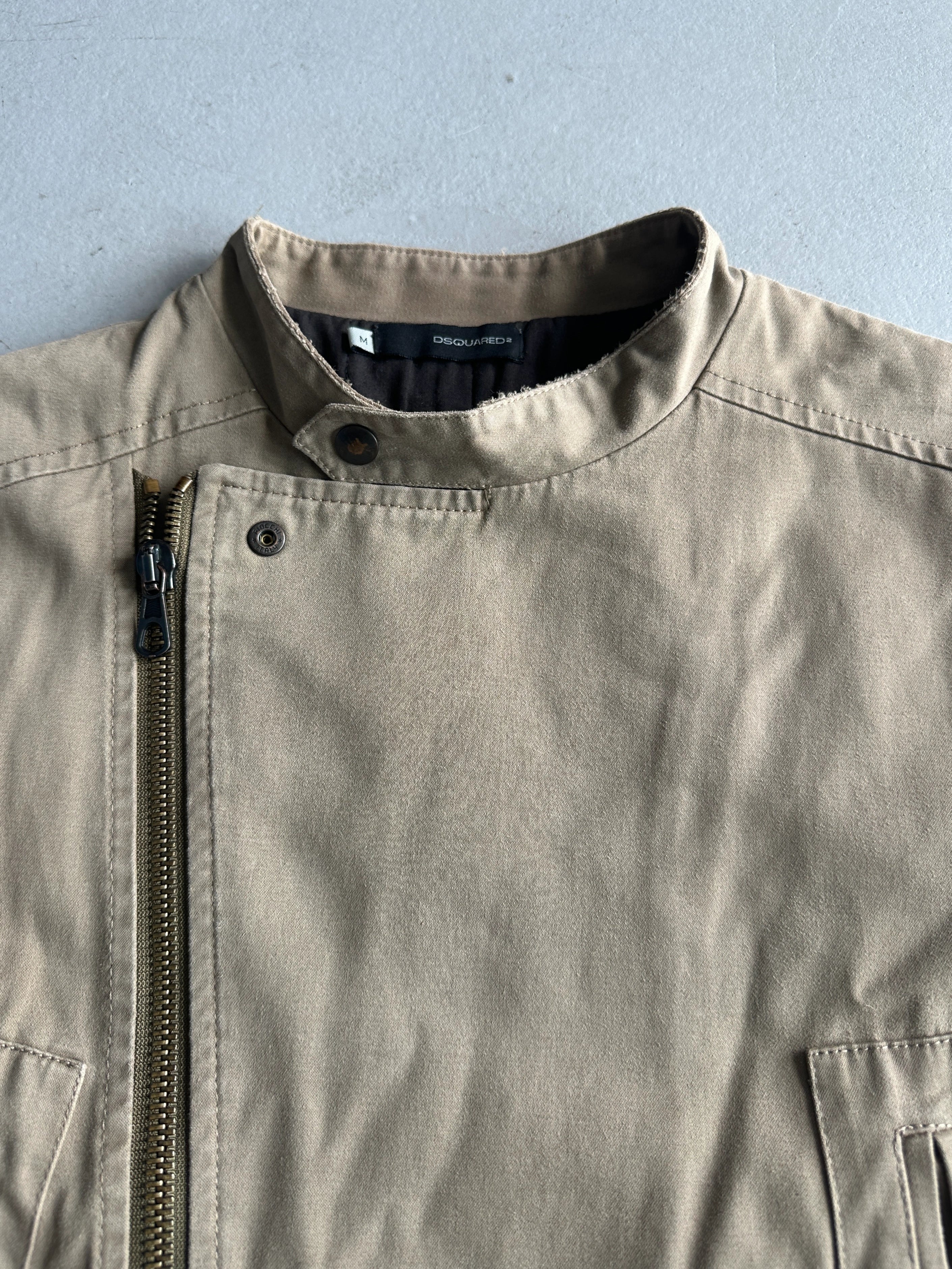 DSQUARED2 - 2000s OFF CENTER ZIP CROP FIT JACKET
