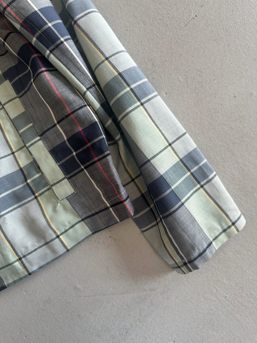 YOHJI YAMAMOTO Y's bis - 1990s CROPPED FIT CHECKED ZIP JACKET