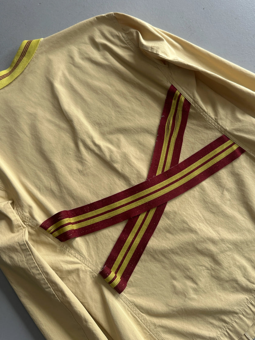 JEAN PAUL GAULTIER JUNIOR - “RAP'SODY IN BLUE” S/S 1990 BONDAGE COTTON BLAZER