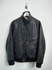 EMPORIO ARMANI - 1980s LEATHER BOMBER JACKET