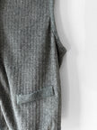 BYBLOS - 1980s RIBBED V NECK BUTTONED VEST TOP GILET