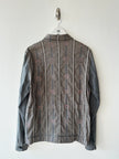 UNDERCOVERISM - early 2000s LINEN JACKET WITH CONTRASTING SLEEVE