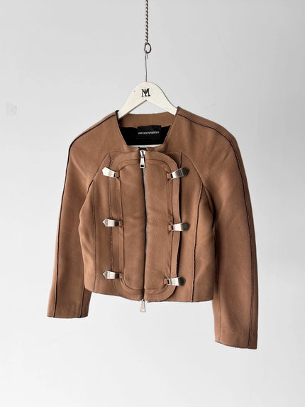 EMPORIO ARMANI - LATE 1990s WOOL JACKET WITH METAL HOOK