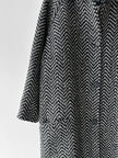 VERSUS VERSACE BY GIANNI VERSACE - early 1990s HERRINGBONE COAT WITH FUR COLLAR