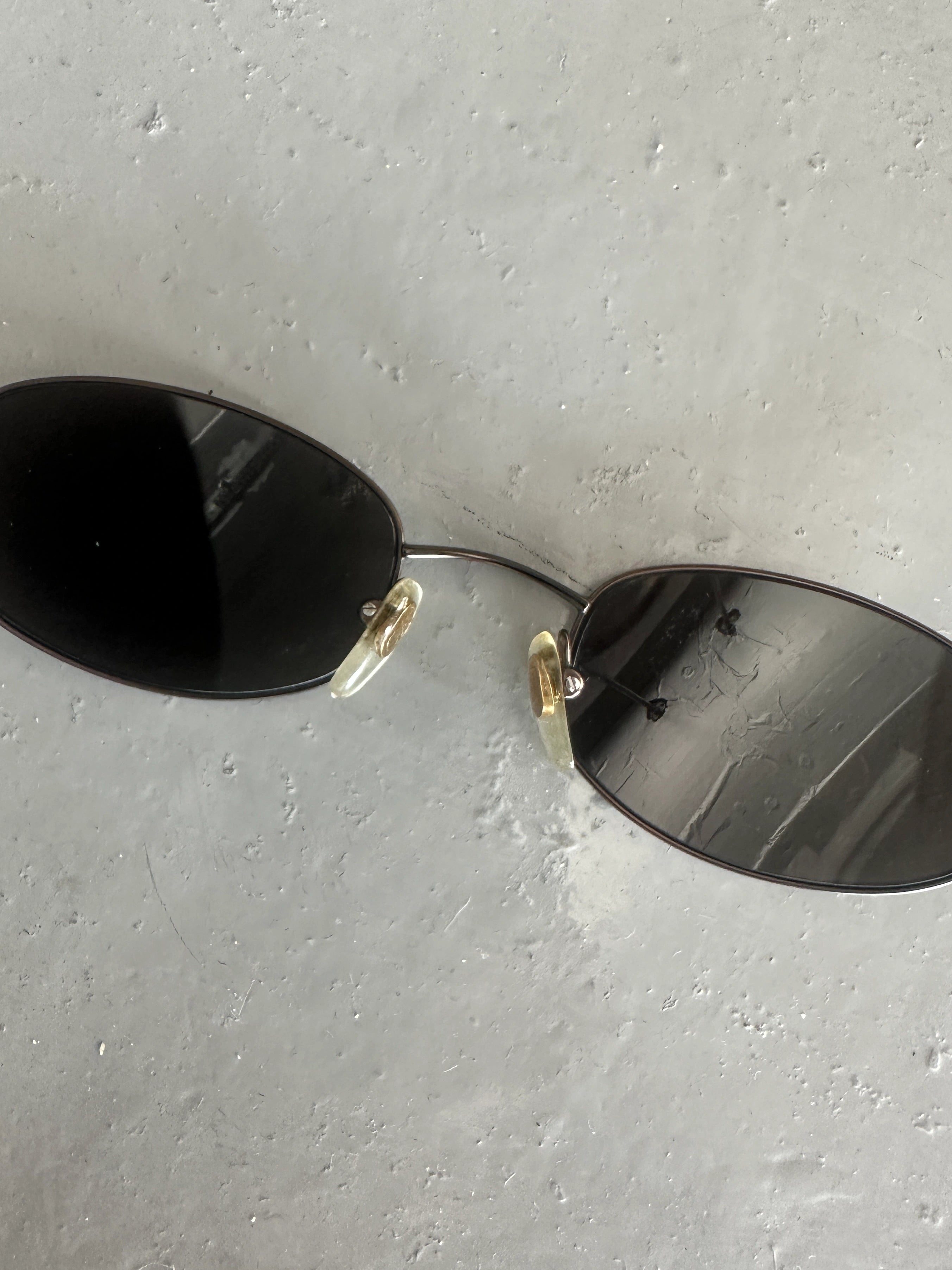 GIORGIO ARMANI -  1990s RIMLESS OVAL SUNGLASSES