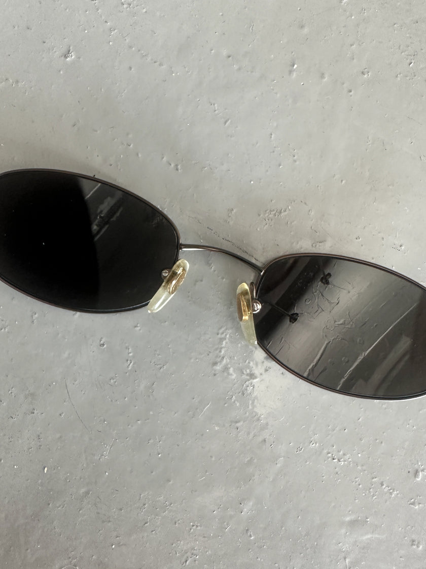 GIORGIO ARMANI -  1990s RIMLESS OVAL SUNGLASSES