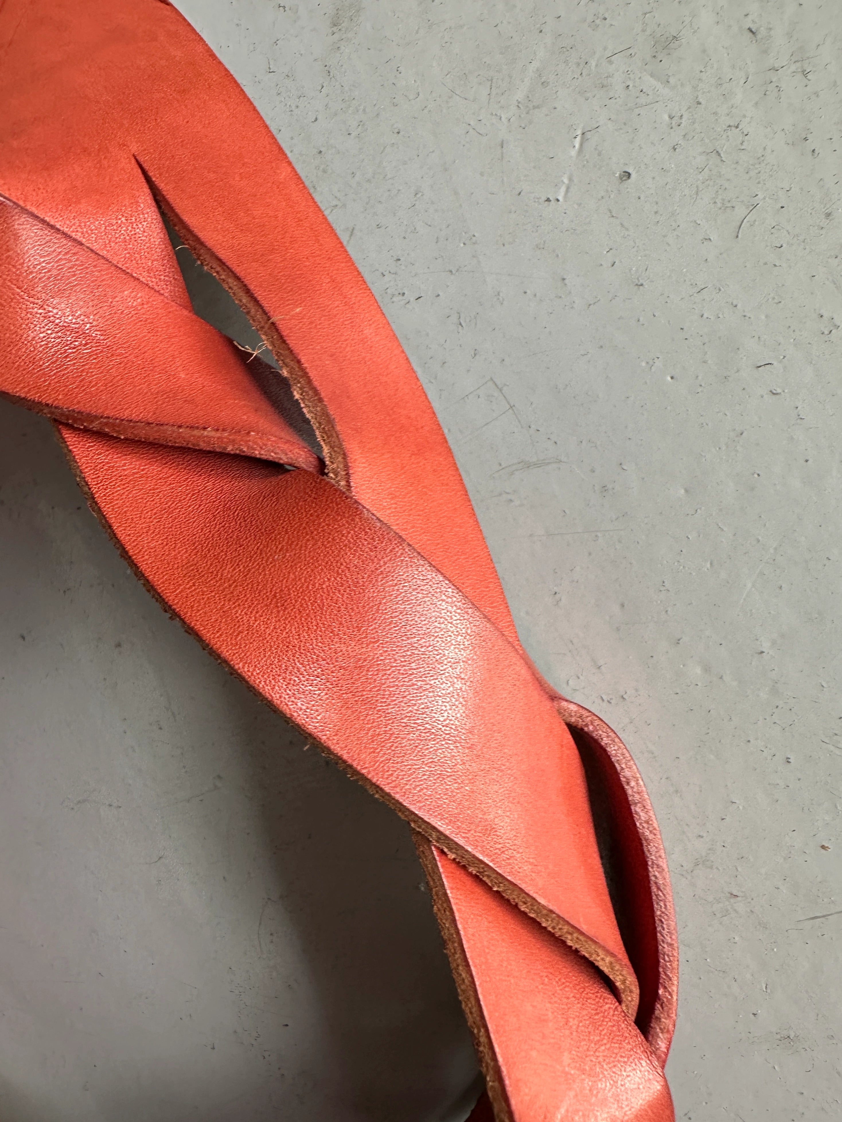 BALENCIAGA - late 2000s BRAIDED LEATHER BELT