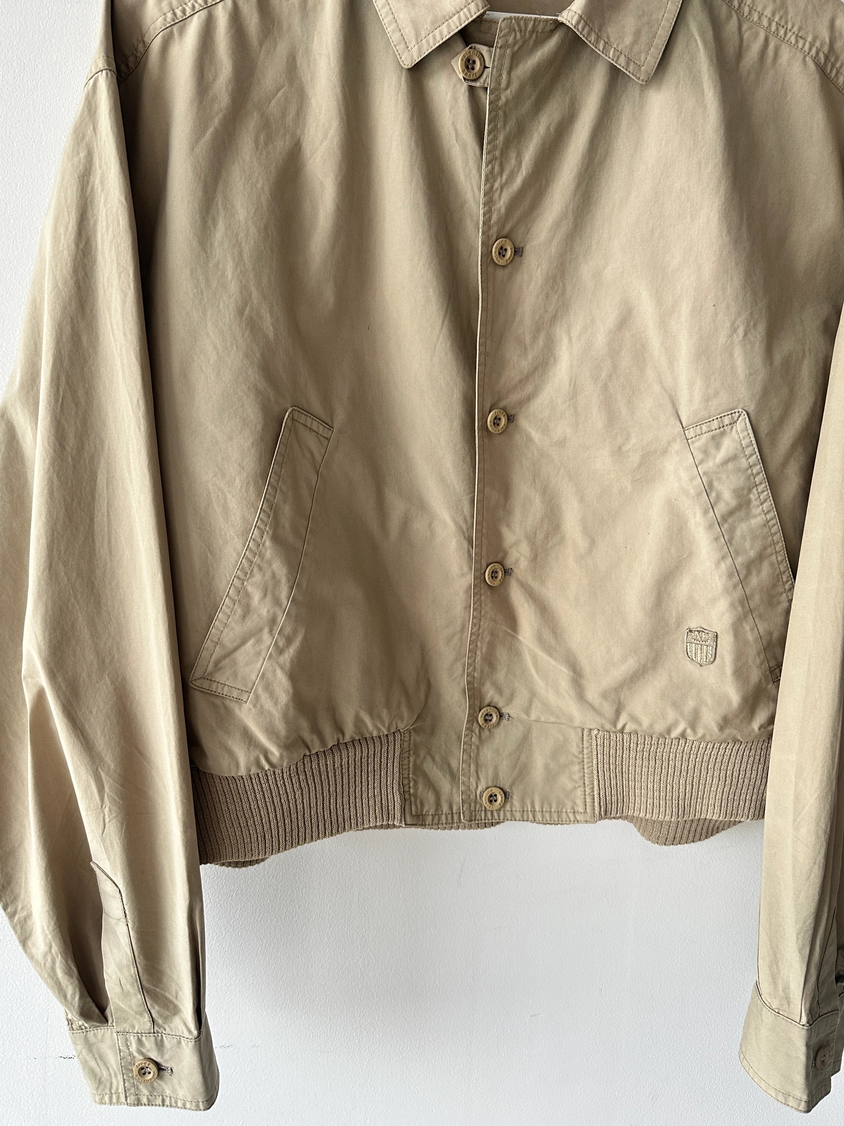 VALENTINO - 1980s CROP FIT LIGHT BOMBER JACKET