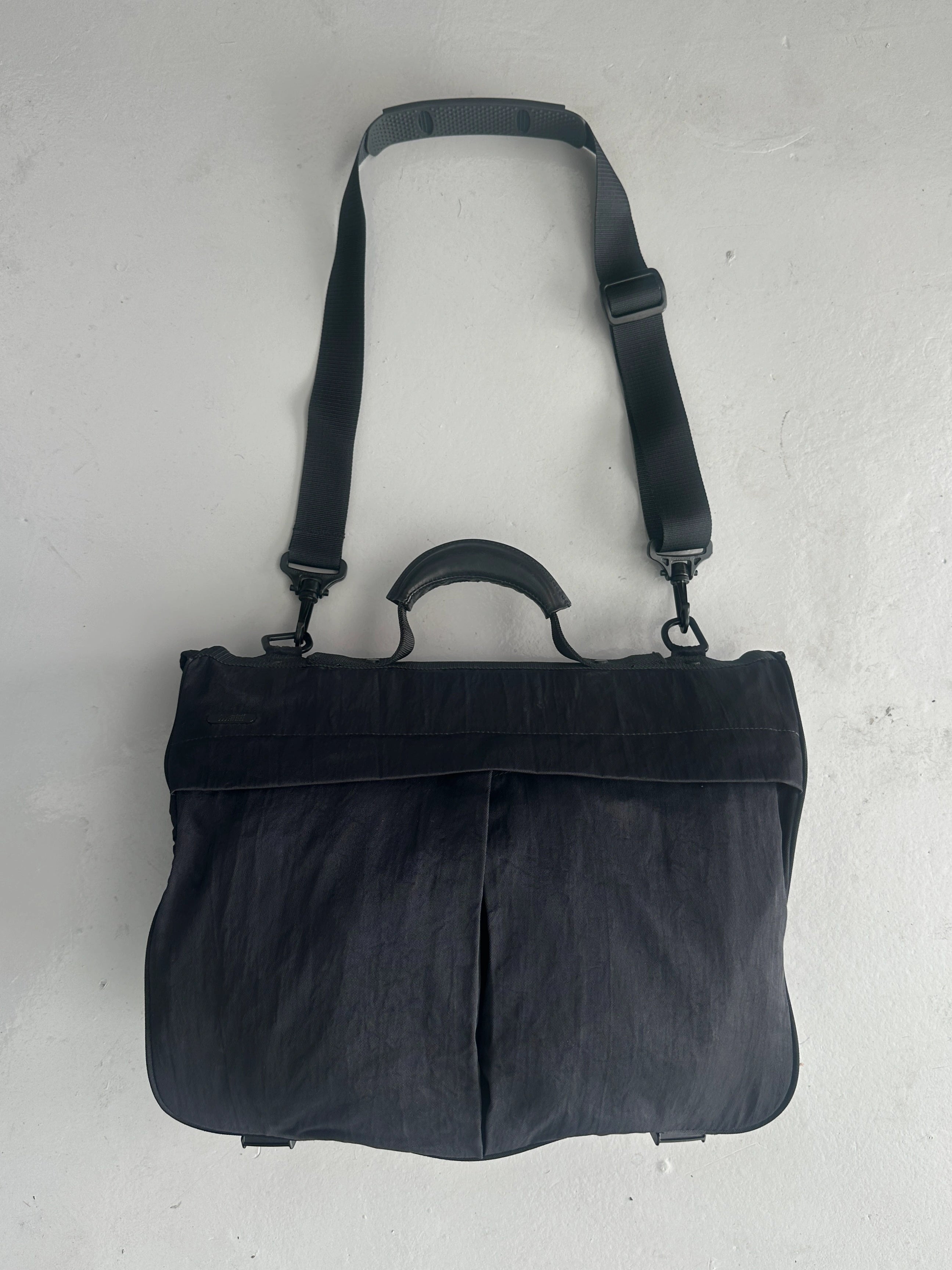ISSEY MIYAKE IM - 1990s TOP HANDLE NYLON BAG WITH REMOVABLE SHOULDER STRAP