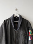 ITALIAN LABEL 1980s HEAVYWEIGHT DENIM BOMBER JACKET