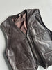 1980s LEATHER WAISTCOAT