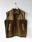 ITALIAN LABEL 1980s 2 IN 1 CORDUROY JACKET GILET WITH REMOVABLE SLEEVE