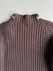 DANIELE ALESSANDRINI - 1990s RIBBED KNIT JUMPER WITH FULL ASYMMETRICAL SIDE ZIP