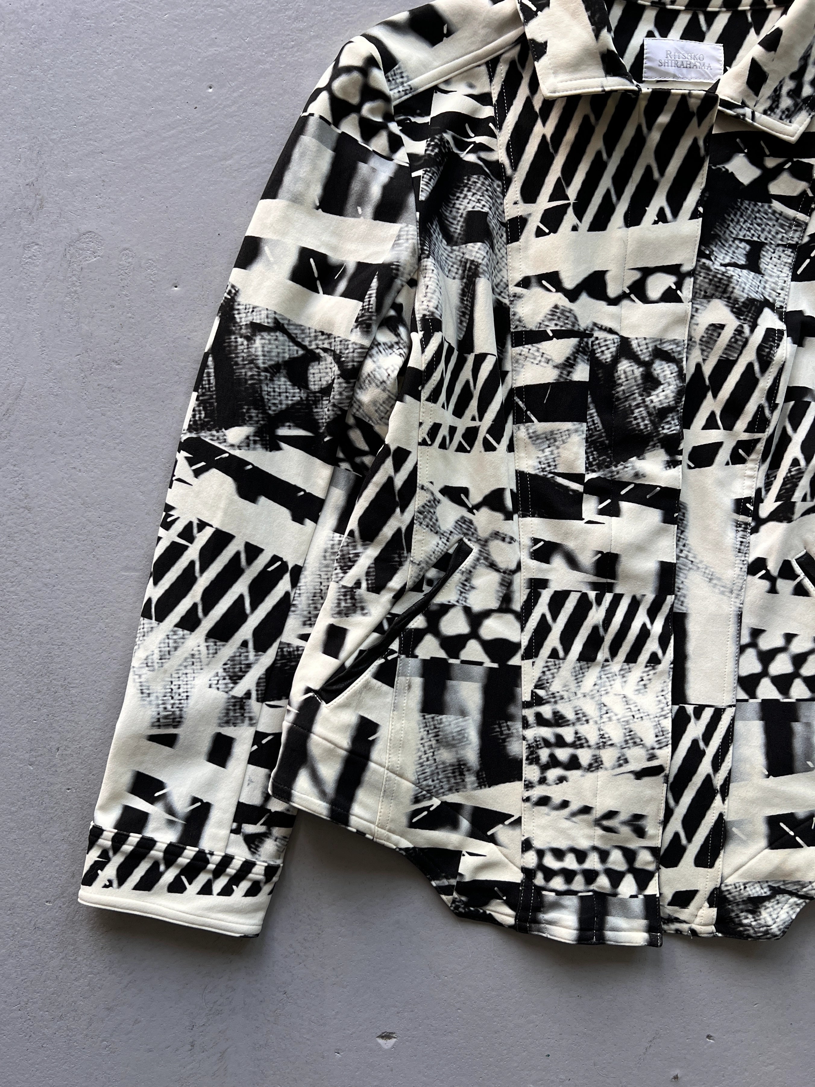 RITSUKO SHIRAHAMA - 1990s SCULPTURAL PRINTED JACKET