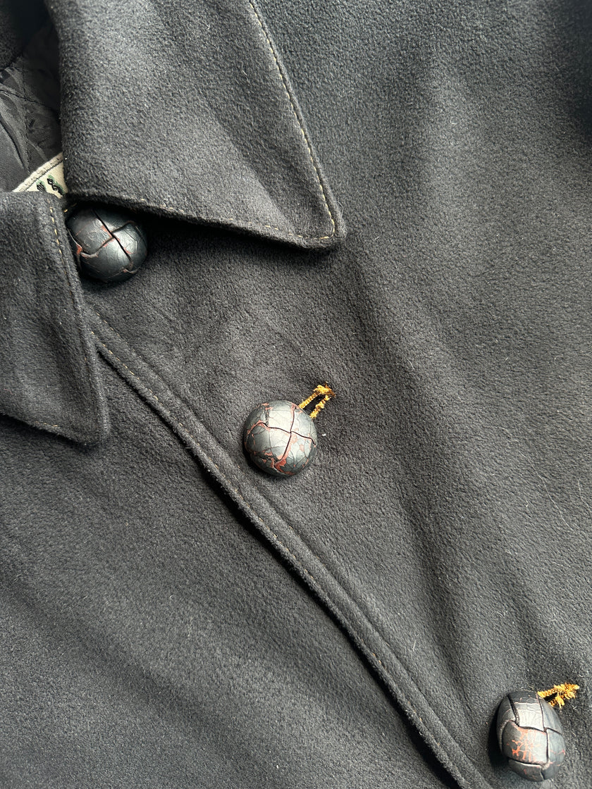 JEAN PAUL GAULTIER JEANS - 1990s LONG COAT WITH CONTRASTING SEAMS