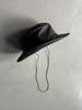 AGNÈS B. - 1990s FAUX LEATHER HAT WITH LONG CHIN STRAP