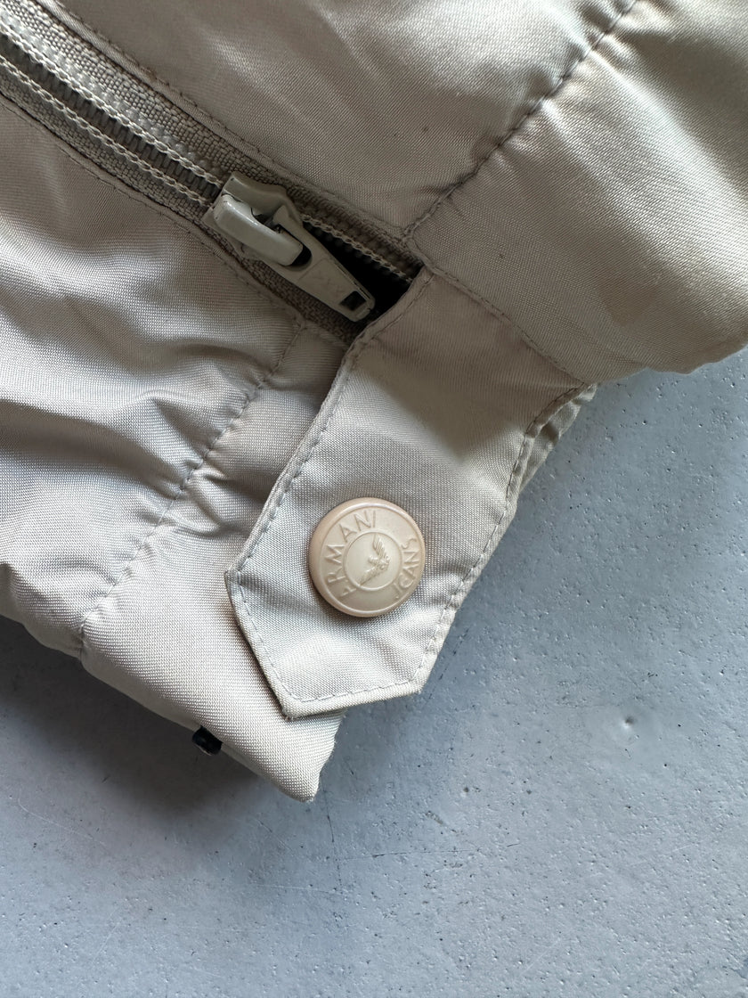 ARMANI JEANS - 1990s ZIPPED SLEEVE FUNNEL NECK JACKET