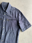 ARMANI JEANS - 1990s DENIM LOOK HALF SLEEVE SHIRT