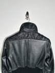 DOLCE & GABBANA - S/S 2003 2 IN 1 LEATHER JACKET WITH PANELED WAIST AND ZIP OFF SLEEVE