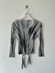 ISSEY MIYAKE - S/S 2015 PLEATED WRAP FRONT LONG SLEEVE TOP