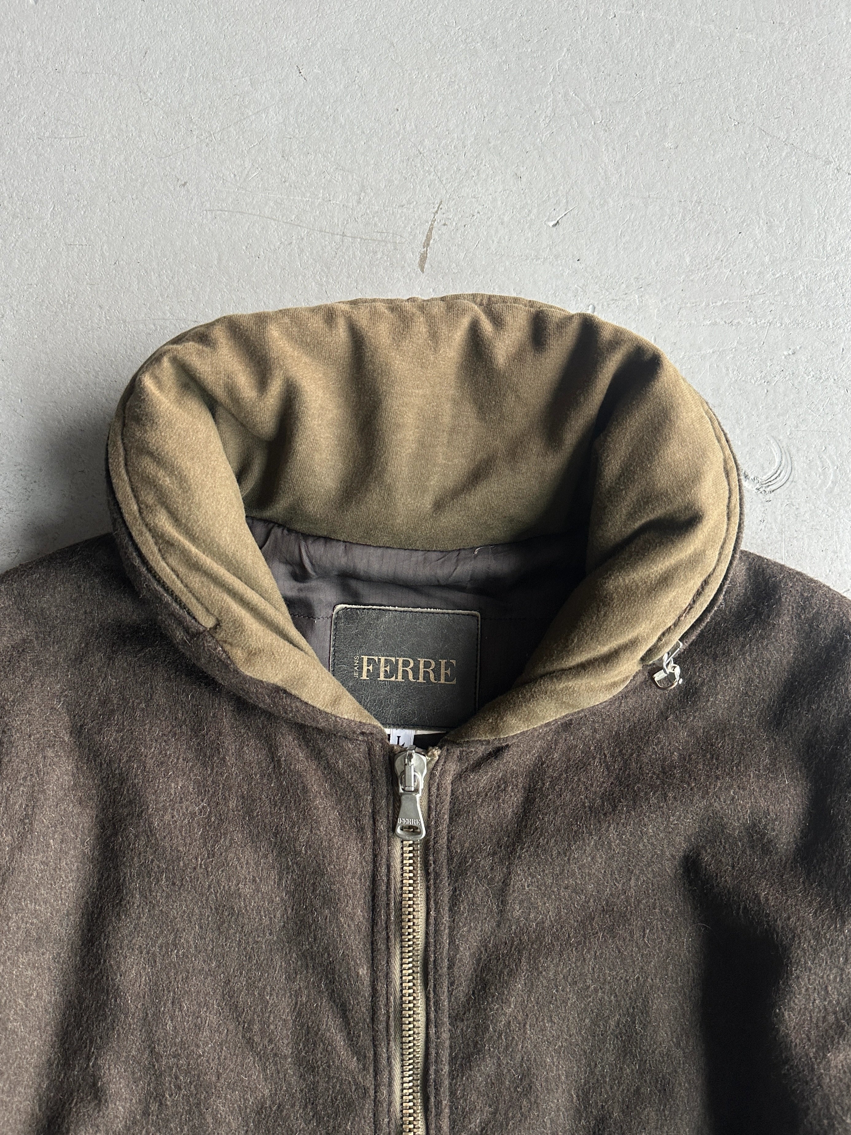 GIANFRANCO FERRÉ - 1990s CUSHIONED COLLAR WOOL JACKET