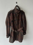 KATHARINE HAMNETT - 1990s CAMOUFLAGE CORDUROY TRENCH COAT