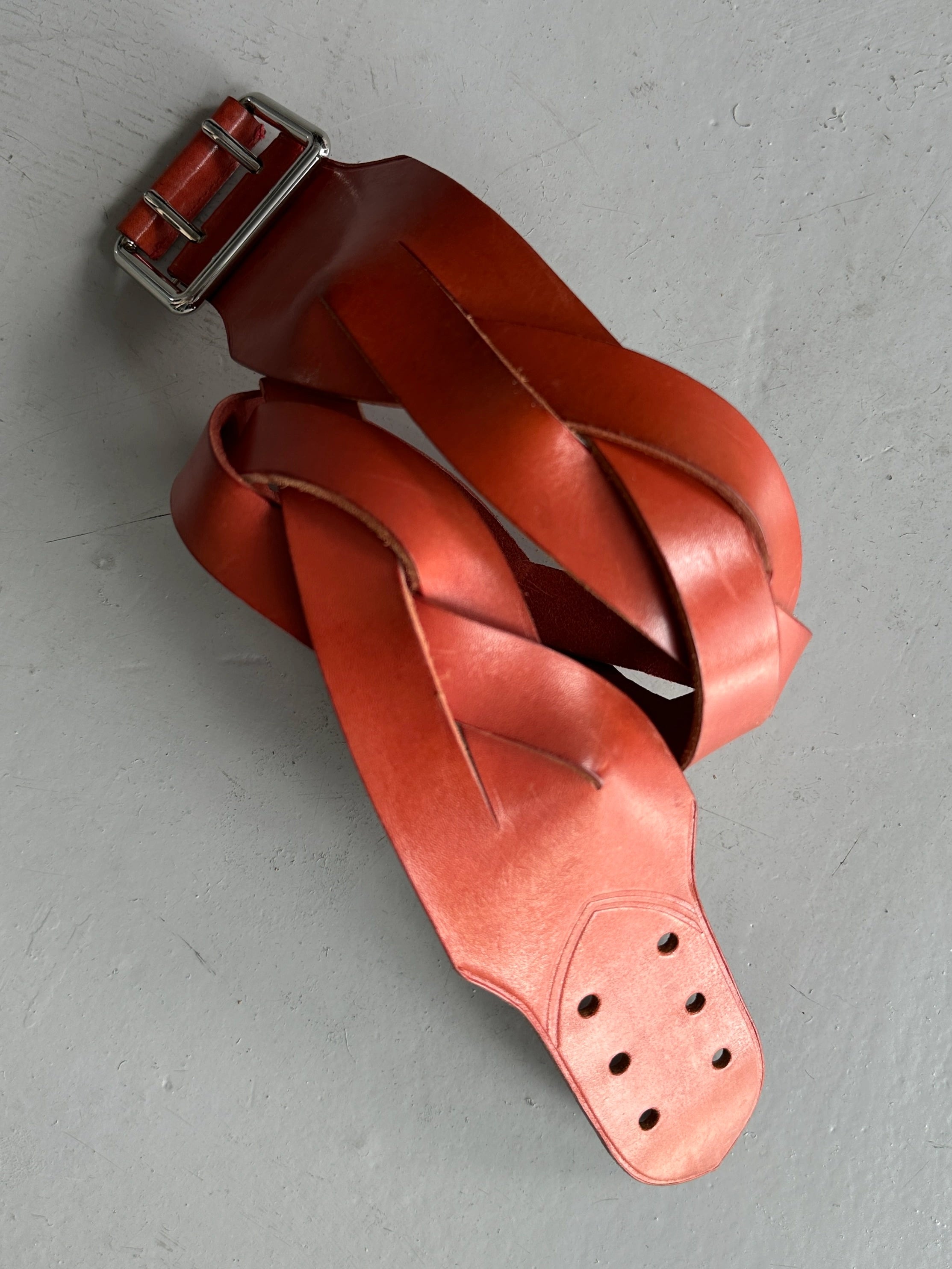BALENCIAGA - late 2000s BRAIDED LEATHER BELT