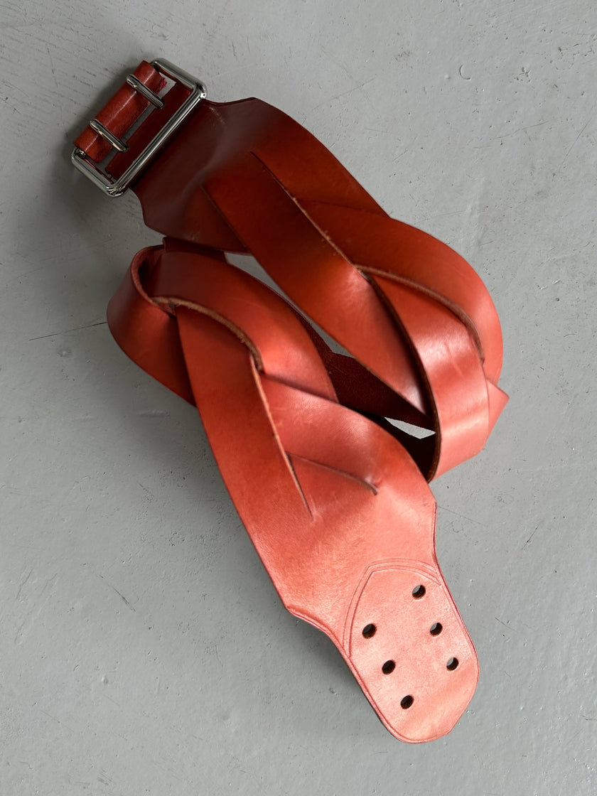 BALENCIAGA - late 2000s BRAIDED LEATHER BELT