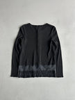 COMME DES GARÇONS TRICOT - A/W 1993 WOOL CARDIGAN WITH LACE HEM