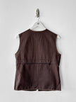 ITALIAN LABEL - late 1990s ZIPPED VEST GILET WITH ZIP OFF BACK POCKET PANEL
