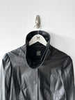 GIANFRANCO FERRÉ - early 2000s SOFT LEATHER CROP FIT JACKET WITH FUNNEL NECK