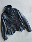 1990s FUNNEL NECK LEATHER JACKET