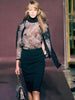 ANDREW GN - S/S 2001 FRONT APPLIQUÉ LAYERED SILK SKIRT