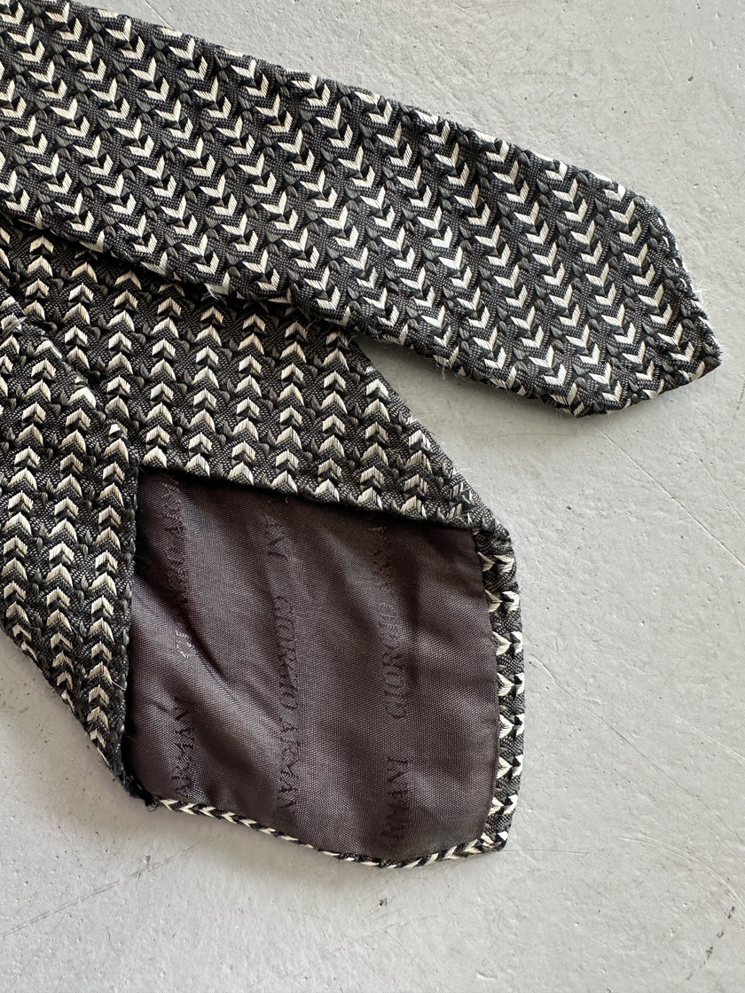 GIORGIO ARMANI - 1980s PATTERNED SILK TIE