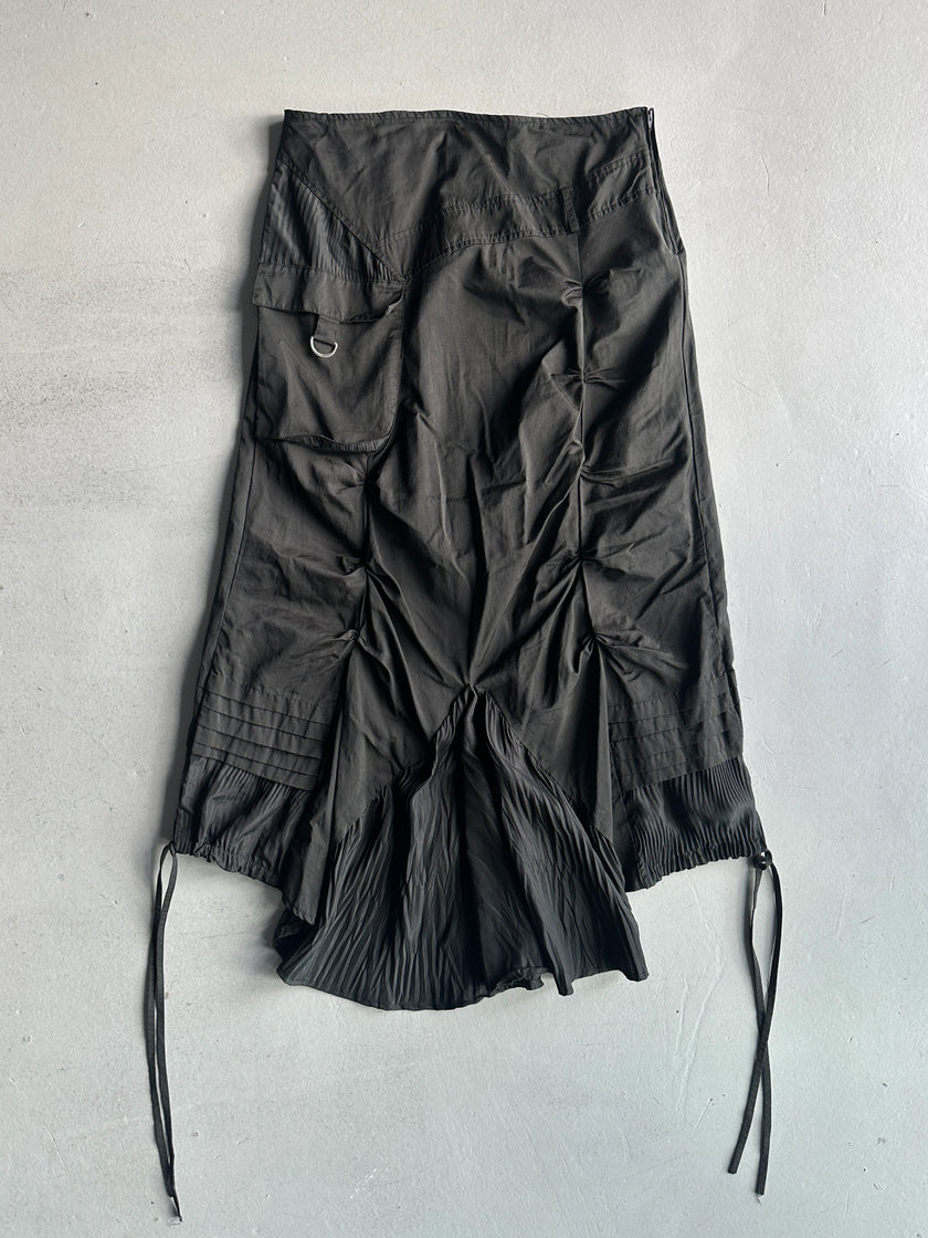 FRENCH LABEL early 2000s PANELED ASYMMETRIC MAXI SKIRT