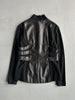 CLAUDE MONTANA - early 2000s BONDAGE JACKET WITH LEATHER FRONT AND BACK PANEL