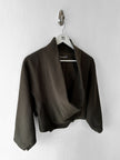 ISSEY MIYAKE - F/W 1989 CROP FIT SCULPTURAL JACKET WITH DRAPED COLLAR