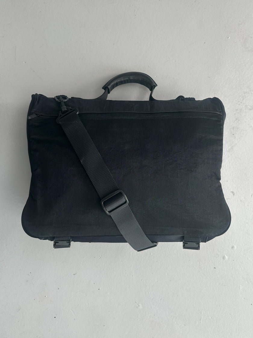 ISSEY MIYAKE IM - 1990s TOP HANDLE NYLON BAG WITH REMOVABLE SHOULDER STRAP