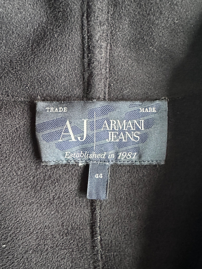 ARMANI JEANS - 2000s FAUX FUR OPEN GILET