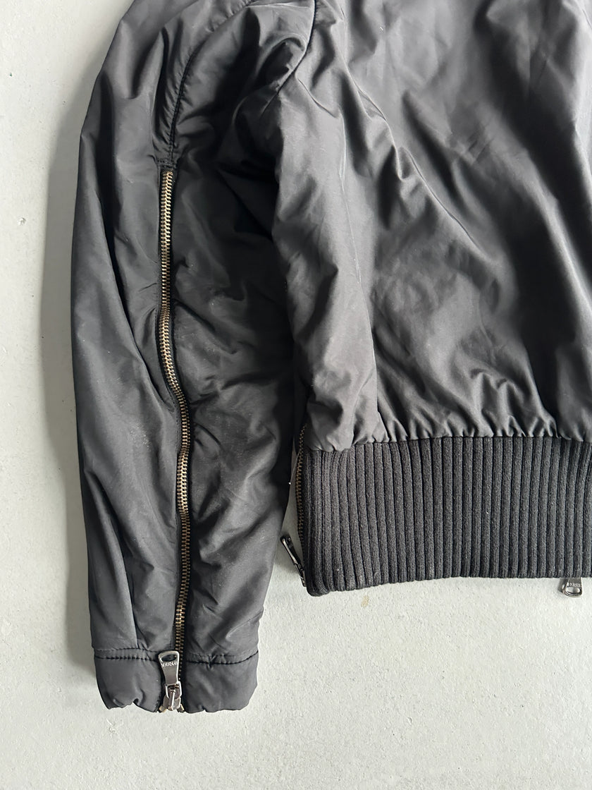 GIANFRANCO FERRÉ - 1990s MULTI ZIP CROP FIT BOMBER JACKET